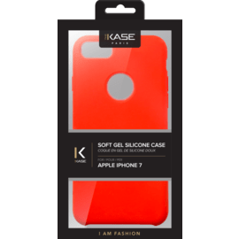 Coque en Gel de Silicone Doux pour Apple iPhone 7, Rouge Ardent