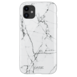 Coque effet marbr&eacute; pour Apple iPhone 11, Blanc