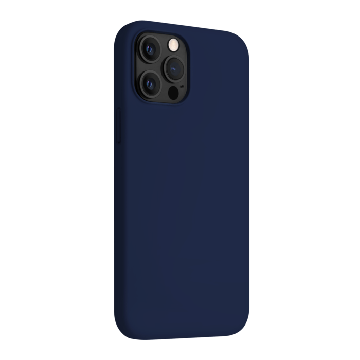 Coque antichoc en gel de silicone doux pour Apple 12 Pro Max, Bleu Oxford
