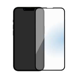 Protection d&rsquo;&eacute;cran antibact&eacute;rienne en verre tremp&eacute; ultra-r&eacute;sistant (100% de surface couverte) pour Apple iPhone 13/13 Pro, Noir