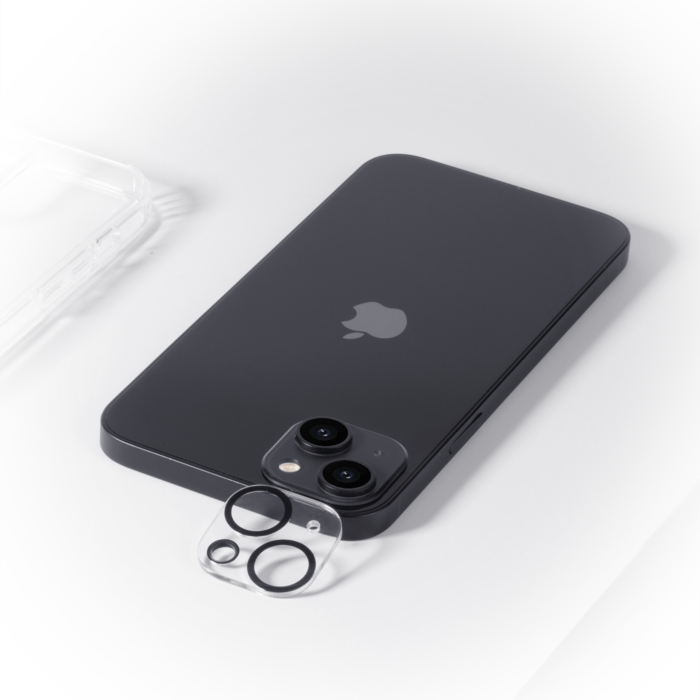 Protecteur d'objectif d'appareil photo en cristal acrylique pour Apple iPhone14/14 Plus , transparent