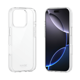 Coque hybride invisible fabriqu&eacute;e &agrave; 83 % de plastique recycl&eacute; pour Apple iPhone 16  Pro, transparente