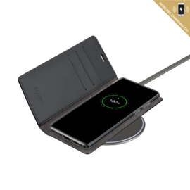 Diarycase 2.0 Coque clapet en cuir v&eacute;ritable avec support aimant&eacute; pour Samsung Galaxy S20, Minuit Noir