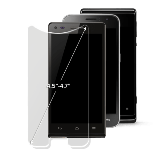 Protection d&rsquo;&eacute;cran premium en verre tremp&eacute; universel (4.5-4.7 pouces)