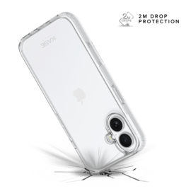 Coque hybride invisible fabriquée à 83 % de plastique recyclé pour Apple iPhone 16 Plus, transparente