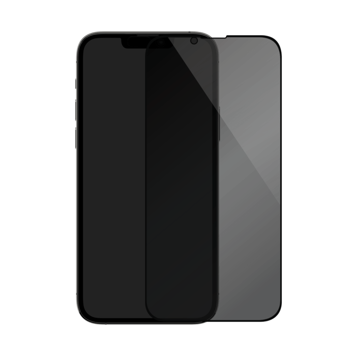 Protection d'&eacute;cran Priv&eacute;e en verre tremp&eacute; (100% de surface couverte) pour Apple iPhone 13/ 13 Pro/ 14, Noir