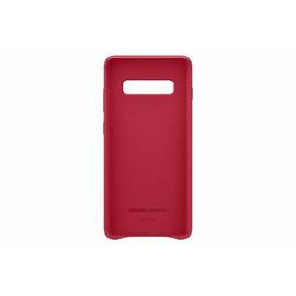 Case Coque en cuir Rouge bordeaux pour Galaxy S10+
