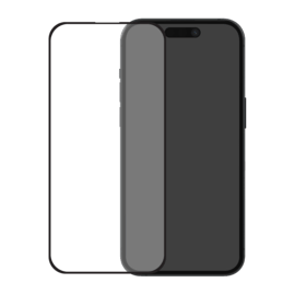 Protection d’écran antibactérienne en verre trempé ultra-résistant à bords incurvés (60% verre trempé recyclé) pour Apple iPhone 16 Plus, Noir