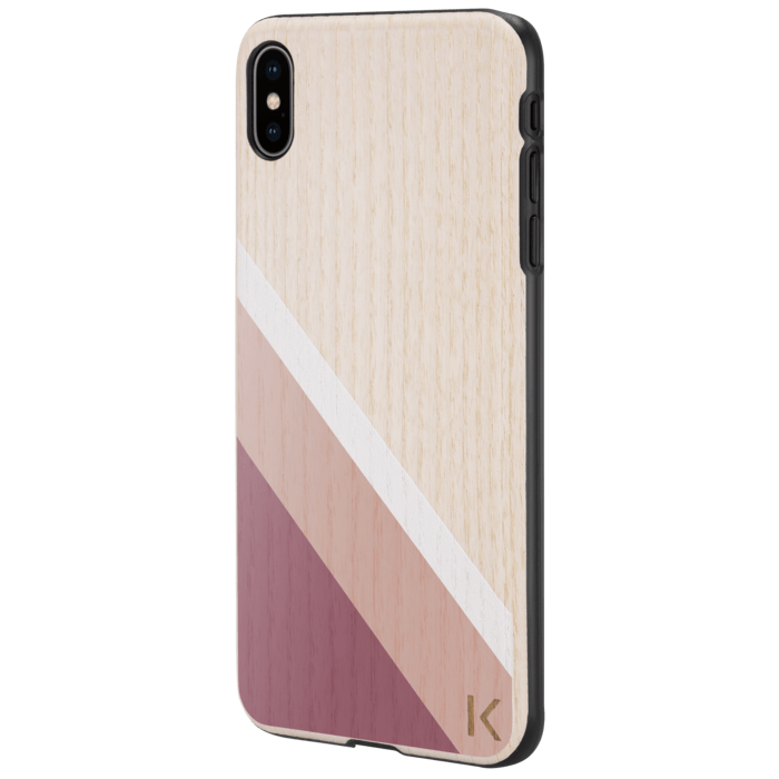 Ash Wood Case for Apple iPhone XS Max, Pink Blossom