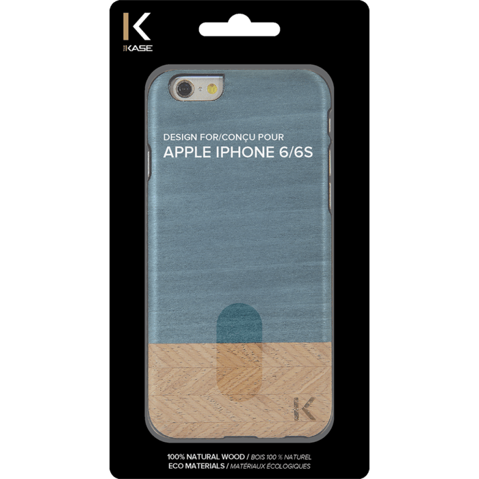 Coque bois pour Apple iPhone 6/6s, Bolivar Bleu