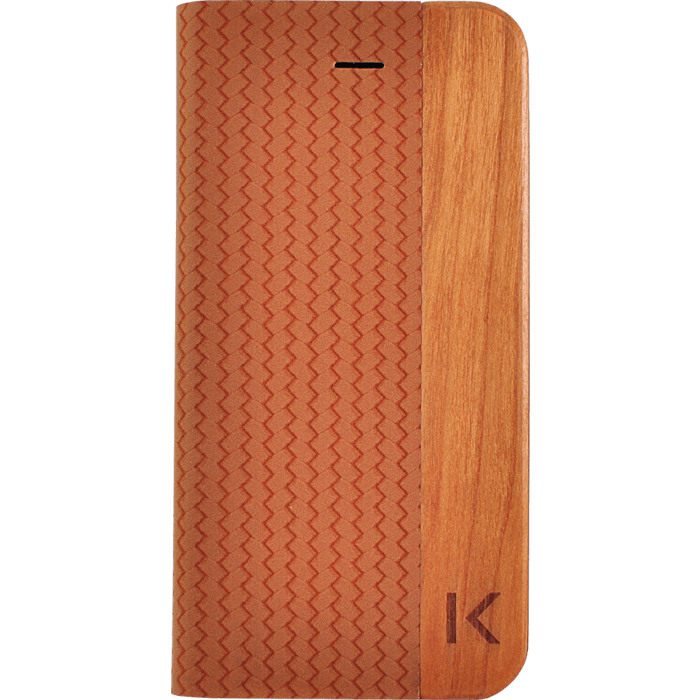 Coque Clapet pour Apple iPhone 5/5s/SE, Marron et Bois Naturel Cherry