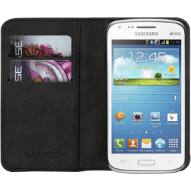 Coque clapet avec pochettes CB pour Samsung Galaxy Core i8260, Noir