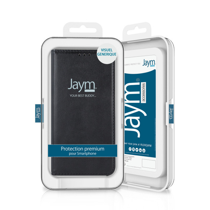 Etui folio stand magn&eacute;tique pour Xiaomi Redmi 9T, Noir