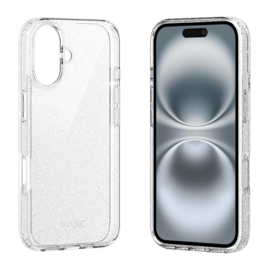 Coque hybride &eacute;tincelante invisible GEN 2.0 83% de plastique recycl&eacute; pour Apple iPhone 16 Plus, Transparente