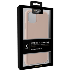 Coque en Gel de Silicone Doux pour Apple iPhone 11, Rose Sable