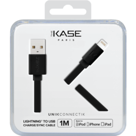 C&acirc;ble Lightning certifi&eacute; MFi Apple Charge/Sync (1M) Noir de Jais