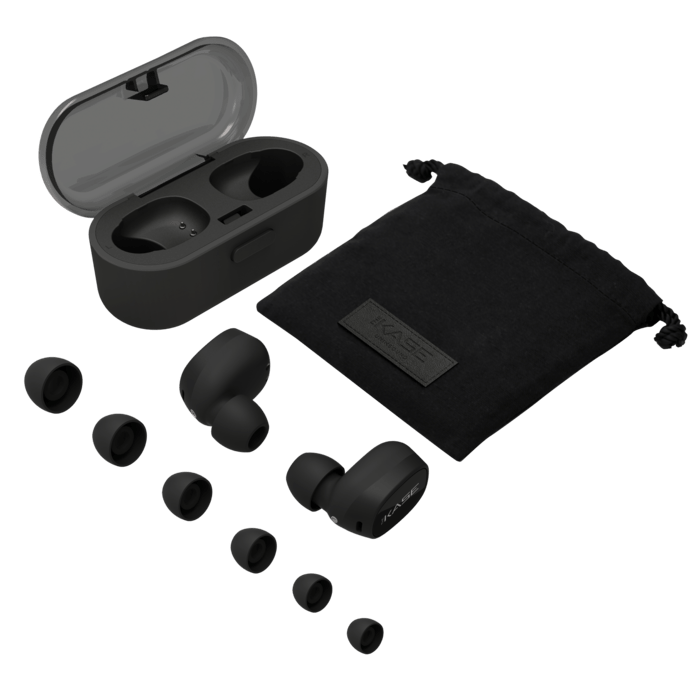 Ecouteurs intra-auriculaires Advanced True Wireless sans fil Gen 2.0 avec bo&icirc;tier de charge, Noir