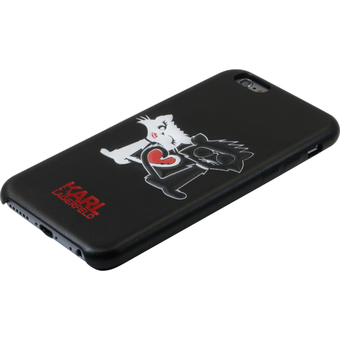 Karl Lagerfeld Choupette in Love Coque pour Apple iPhone 6/6s, Noir