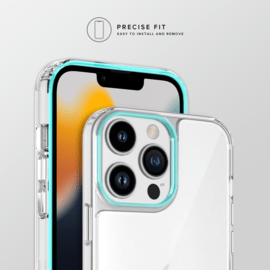 Coque antibact&eacute;rienne antichoc hybride invisible pour Apple iPhone 13 Pro, Transparente