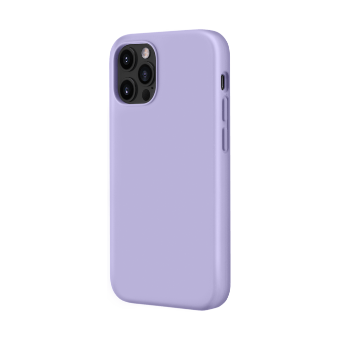(O) Coque antichoc en gel de silicone doux pour Apple iPhone 12/12 Pro, Violet Lilas
