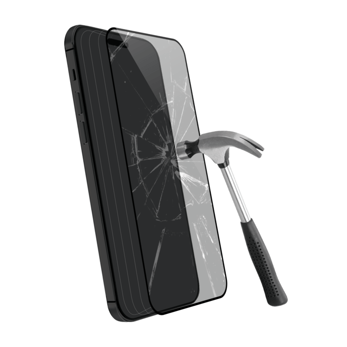 Protection d'écran en verre trempé (60% verre trempé recyclé) pour Apple iPhone 15 Pro Max, Noir