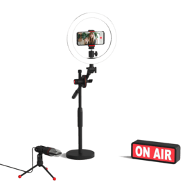 Anneau Lumineux Selfie &agrave; LED & Microphone