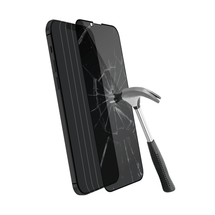 Protection d'&eacute;cran Priv&eacute;e en verre tremp&eacute; (100% de surface couverte) pour Apple iPhone 13/13 Pro, Noir
