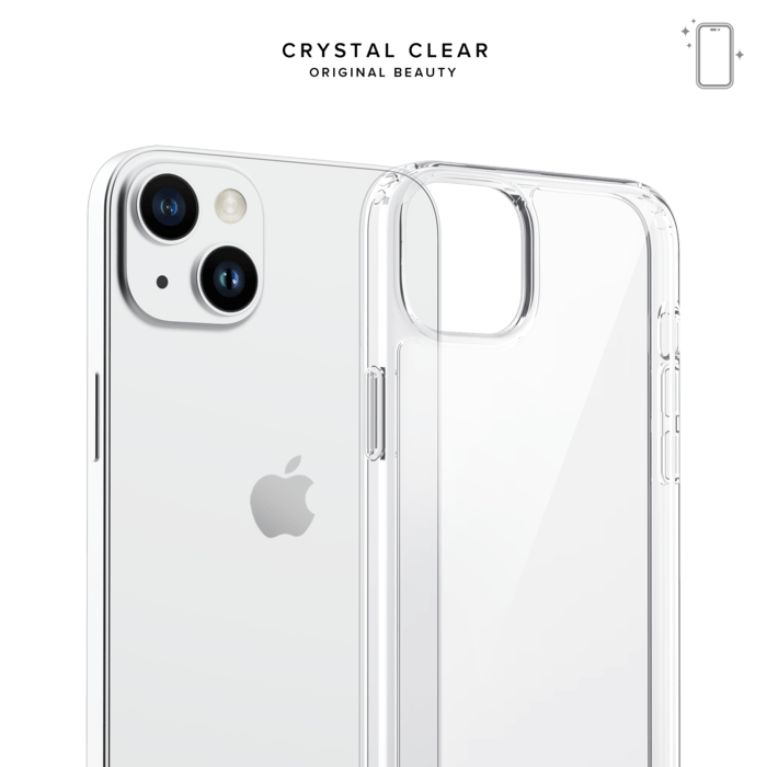 Coque hybride invisible pour Apple iPhone 13, Transparente