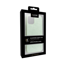 Coque en Suède Alcantara pour Apple iPhone 12 mini, Vert Avocat