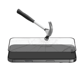 Protection d&rsquo;&eacute;cran antibact&eacute;rienne en verre tremp&eacute; ultra-r&eacute;sistant &agrave; bords incurv&eacute;s (60% verre tremp&eacute; recycl&eacute;) pour Apple iPhone 16 Pro, Noir