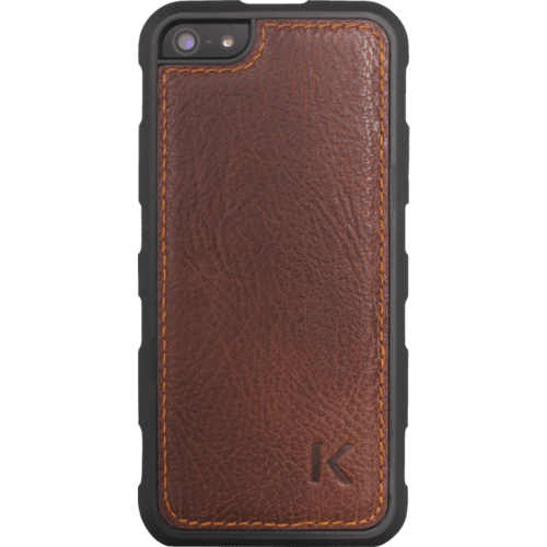 Coque Antichoc pour Apple iPhone 5/5s/SE, Cuir V&eacute;ritable Marron