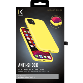 Coque antichoc en gel de silicone doux pour Apple  iPhone 11, Jaune Limonade
