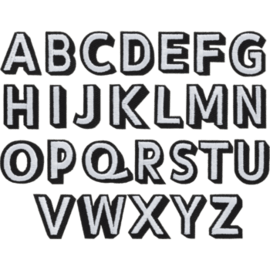 Case Alphabet A-Z (26 letters) Embroidered Stickers