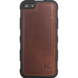 Coque Antichoc pour Apple iPhone 5/5s/SE, Cuir V&eacute;ritable Marron