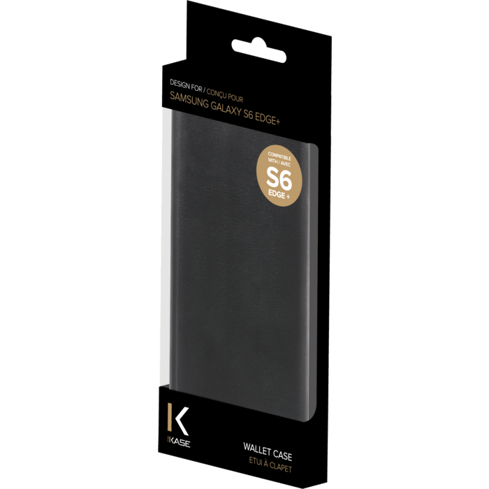 Etui à clapet pour Samsung Galaxy S6 Edge Plus, Noir
