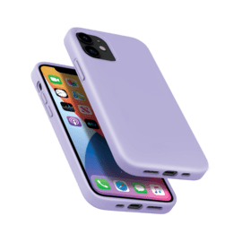 (O) Coque antichoc en gel de silicone doux pour Apple iPhone 12 mini, Violet Lilas