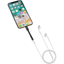 Apple MFi certified Lightning to 3.5mm Metallic Headphone Jack Adapter, Black