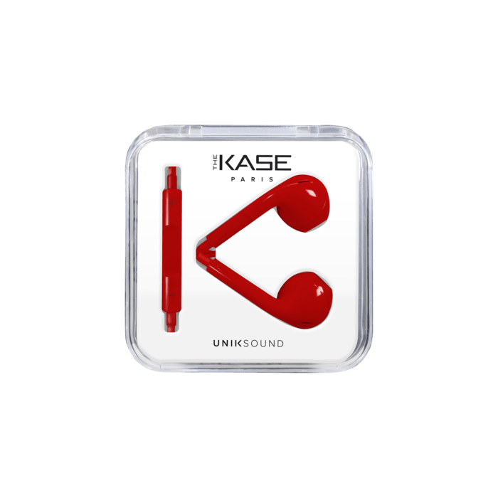 K Ecouteur avec micro et t&eacute;l&eacute;commande, Rouge Ardent