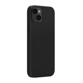 Coque antichoc en gel de silicone doux pour Apple iPhone 14 Plus, Noir satin