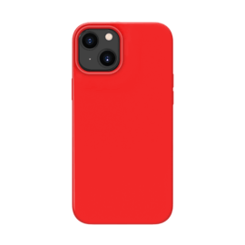 Coque antichoc en gel de silicone doux pour Apple iPhone 13, Rouge Ardent