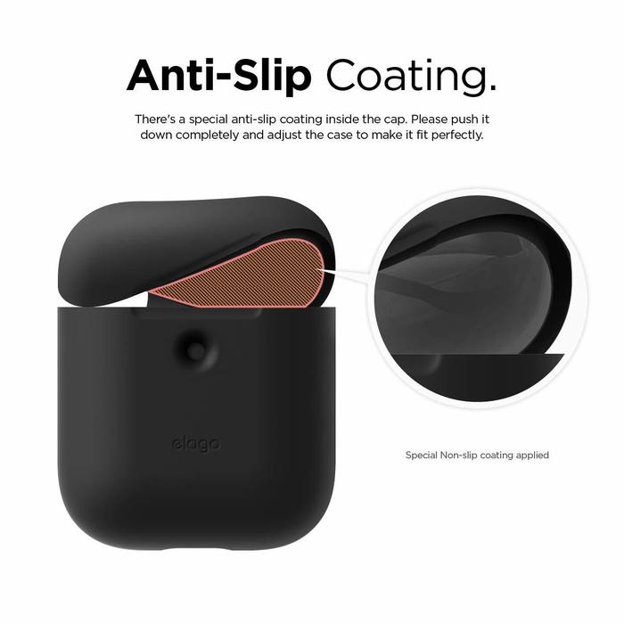 Airpod Protection en  Silicone /  Noir