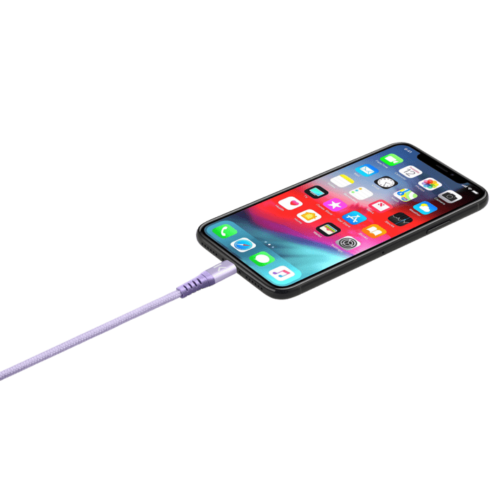 Cavo Apple-C intrecciato metallico da USB-C a Lightning Charge / Sync (1M), viola lilla