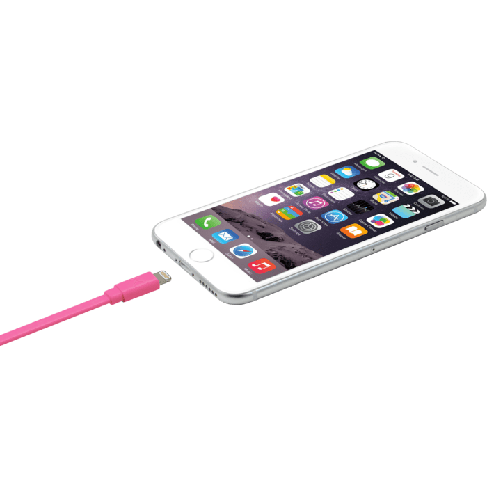C&acirc;ble Lightning certifi&eacute; MFi Apple Charge Speed 2.4A charge/ sync (1M), Rose Bonbon