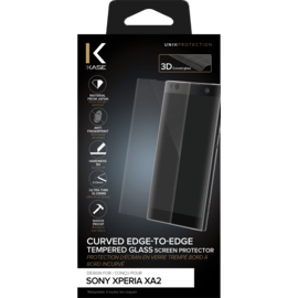 Protection d'écran en verre trempé Bord à Bord Incurvé pour Sony Xperia XA2, Transparent