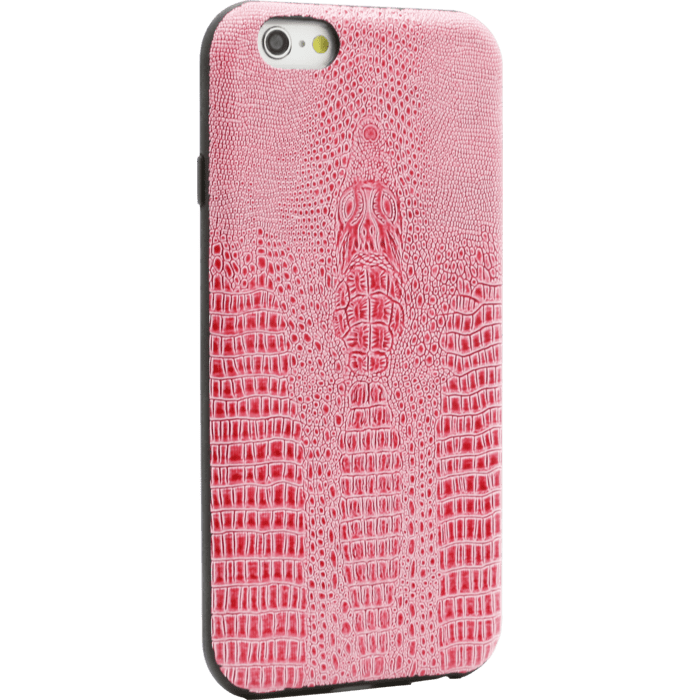 Coque pour Apple iPhone 6/6s, motif croco, Corail