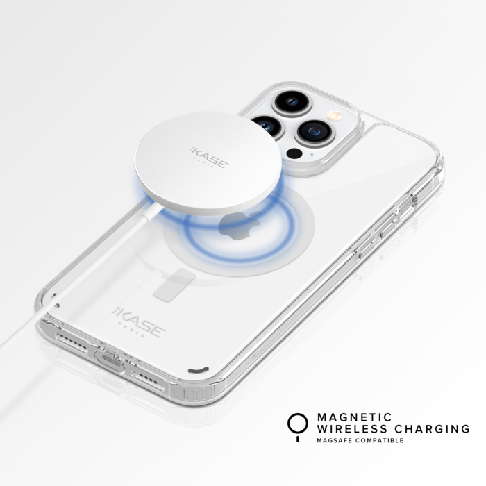 Coque antibact&eacute;rienne antichoc magn&eacute;tique invisible pour Apple iPhone 12 Pro Max, Transparente