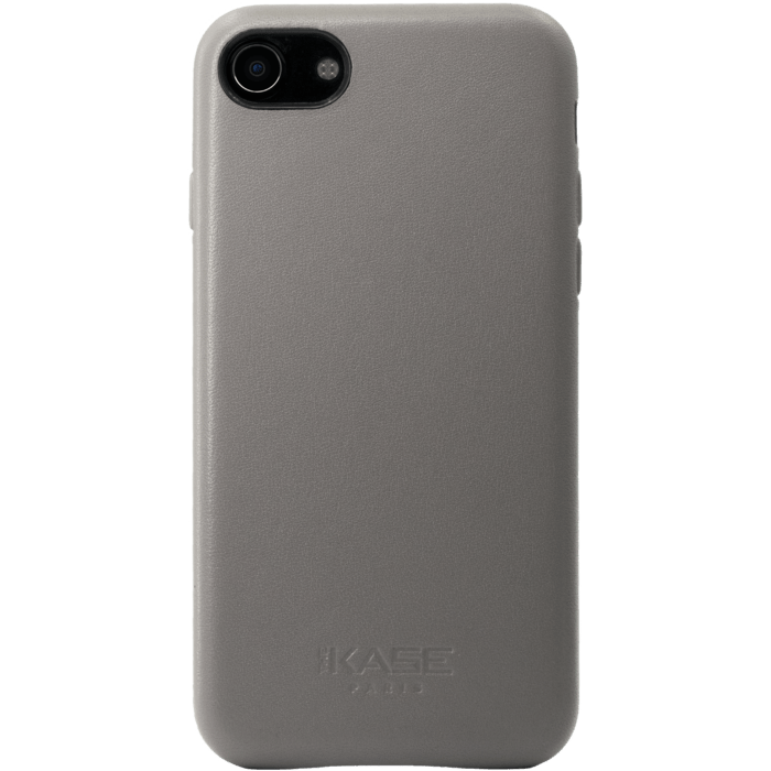 Coque en Cuir V&eacute;ritable Fabriqu&eacute;e &agrave; la Main&nbsp;pour Apple iPhone 7, Gris