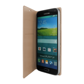 Etui à clapet pour Samsung Galaxy S5, Doré