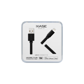 C&acirc;ble Lightning certifi&eacute; MFi Apple Charge/Sync (1M) Noir de Jais