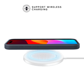 Coque antichoc en gel de silicone doux pour Apple iPhone 15 Pro,Minuit Bleu